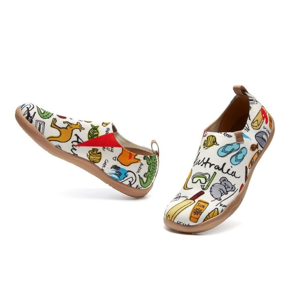 UIN Women's Walking Shoes Slip On Casual (Enchanting Dream of Australia)133 - Picture 5 of 10
